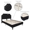 Flash Furniture Full Size Black Fabric Platform Bed with Mattress SL-BM10-6-GG - alternate 10